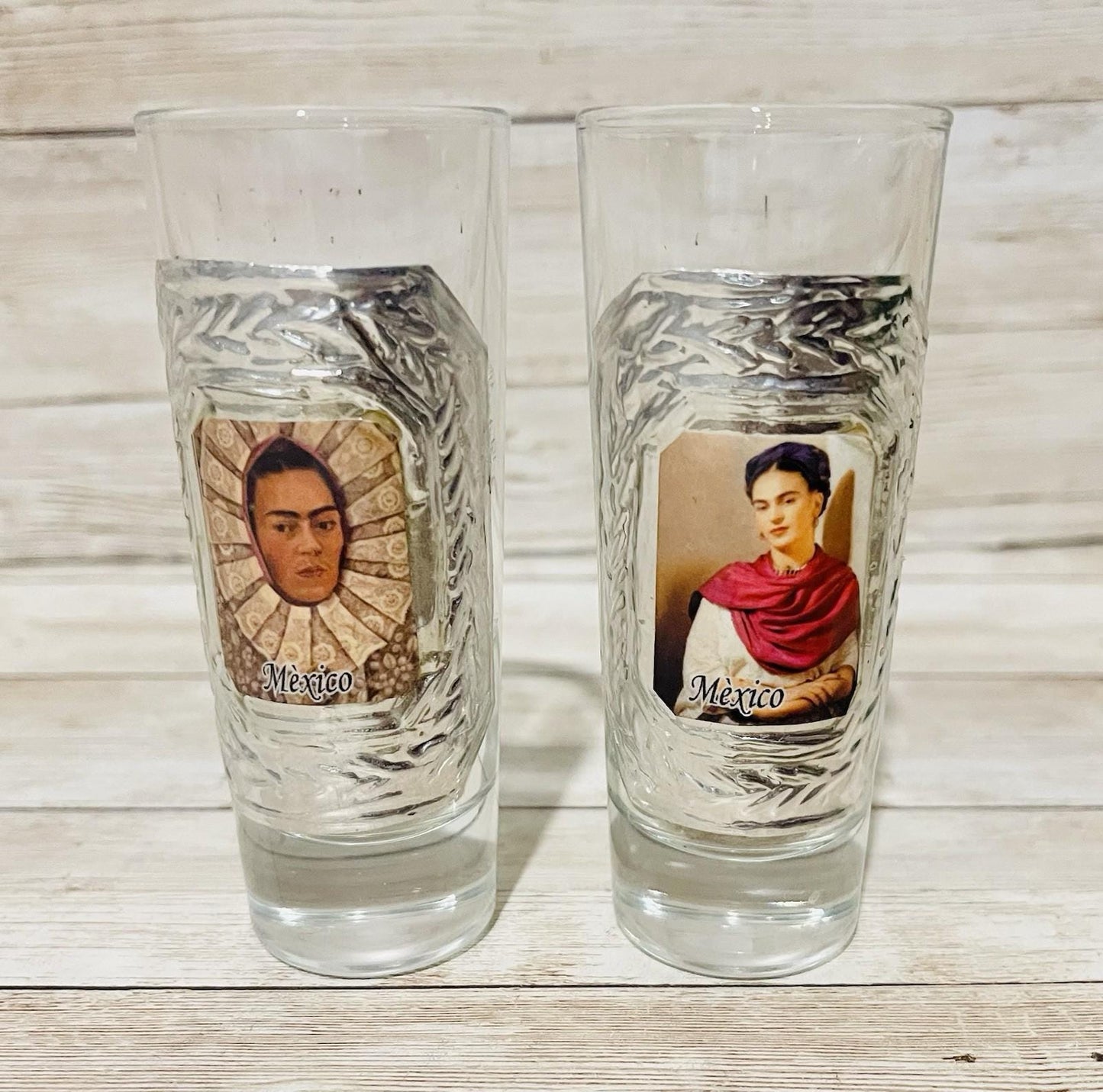 3 Frida Kahlo Mexican Tequila Glass Shot Cups 3 Vasos Tequileros De Frida Kahlo
