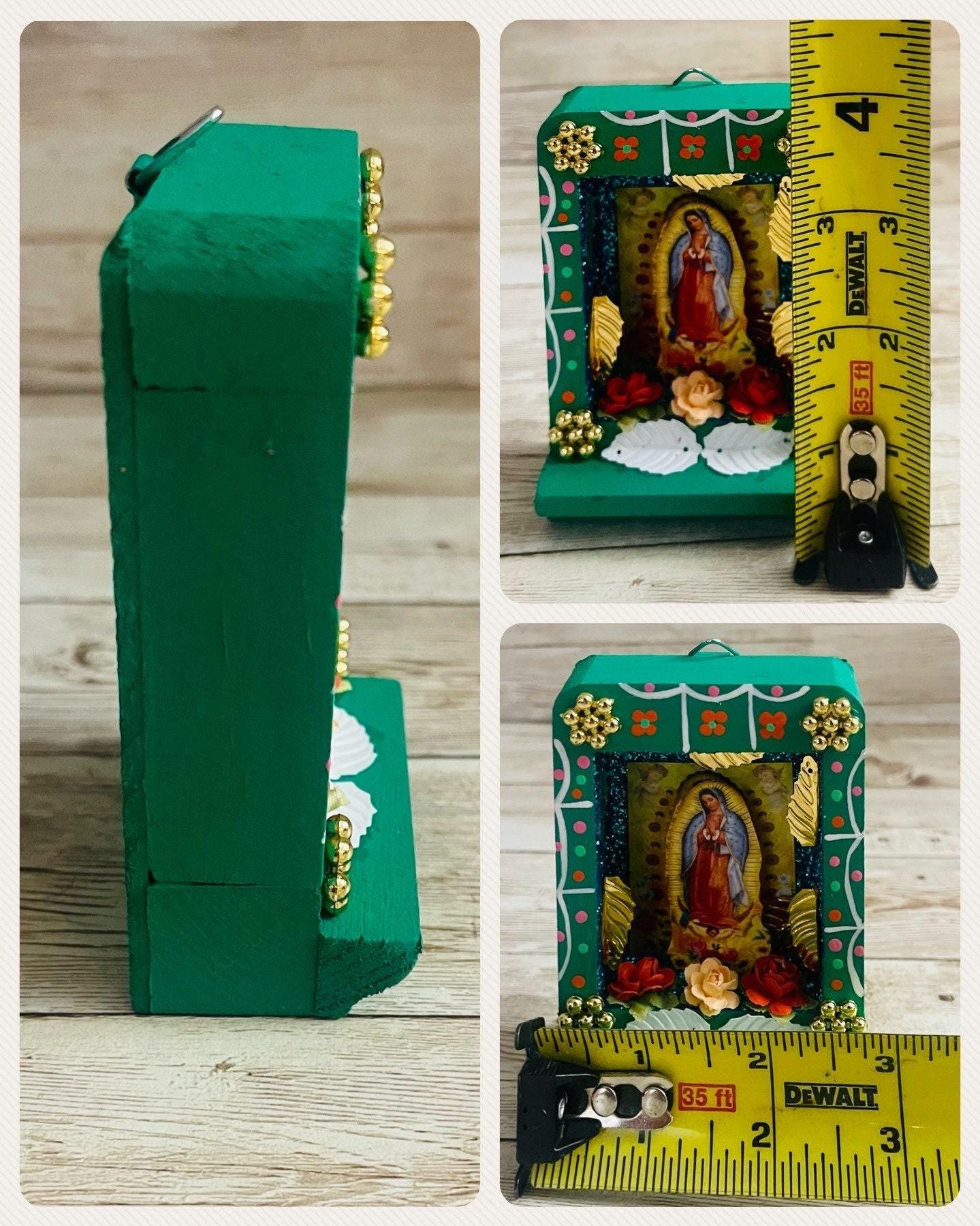 Nicho Mexicano de La Virgen Maria Virgin Mary  Shadow Box Nicho