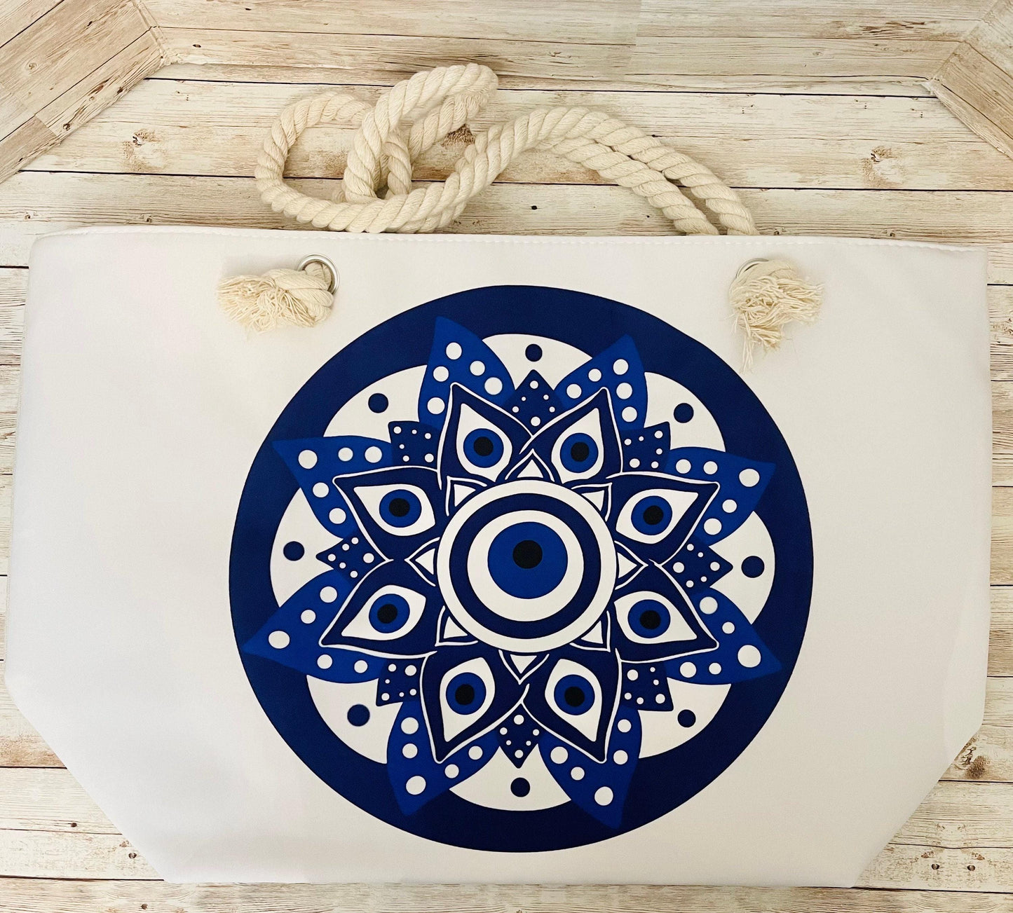 Hamsa Evil Eye Hand Canvas Tote Bolsa Mexicana Artesenal Hamsa Mal De Ojo