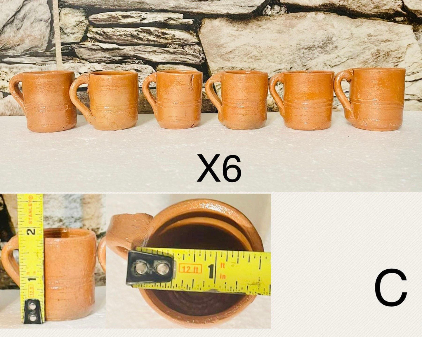 Mini Cantaritos for Tequila Shots or Hot Tea Mini Tequileros Mexicanos