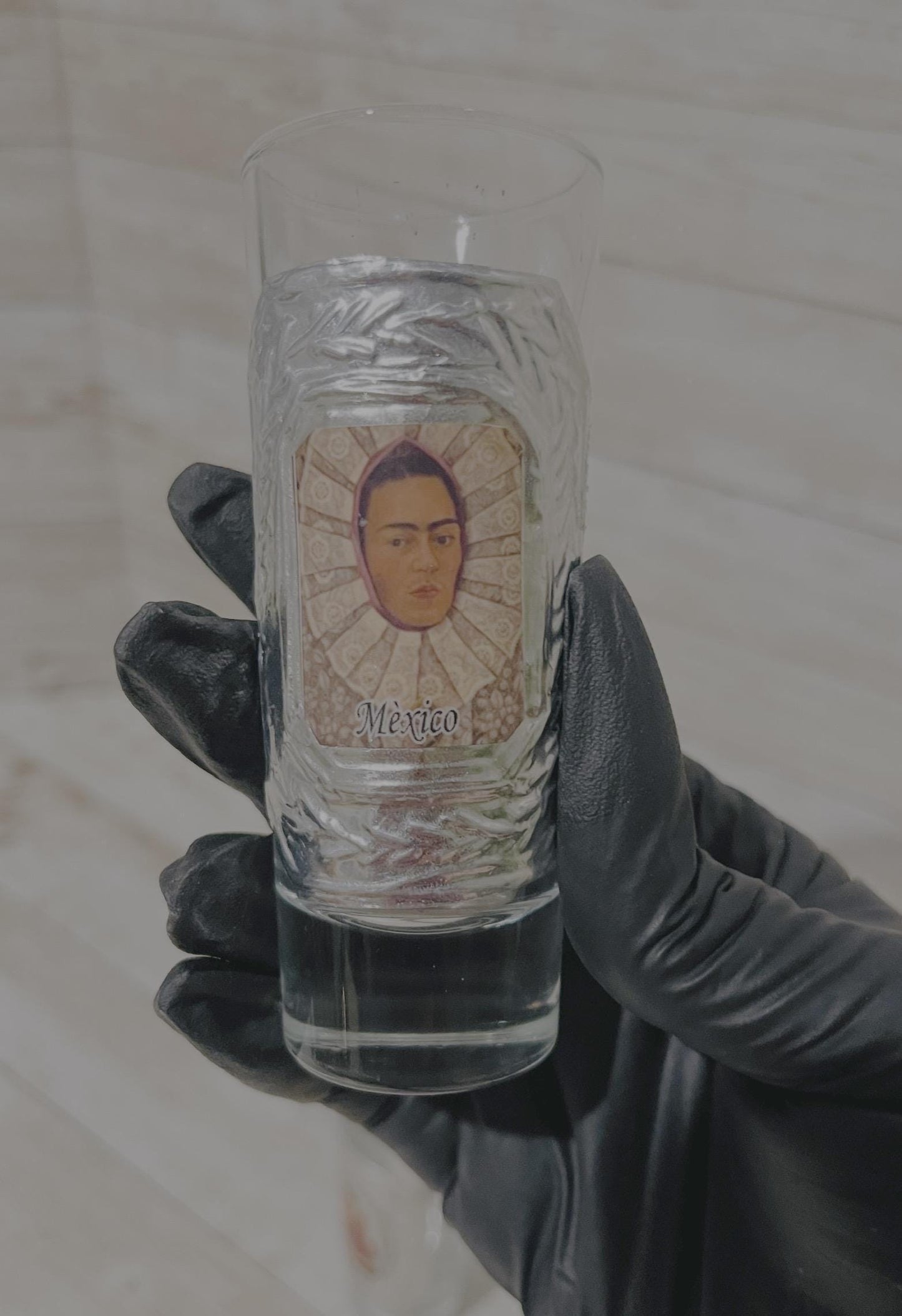 3x Frida Kahlo Mexican Glass Shot Cups Vasos Tequileros De Vidrio de Frida Kahlo Set De 3x