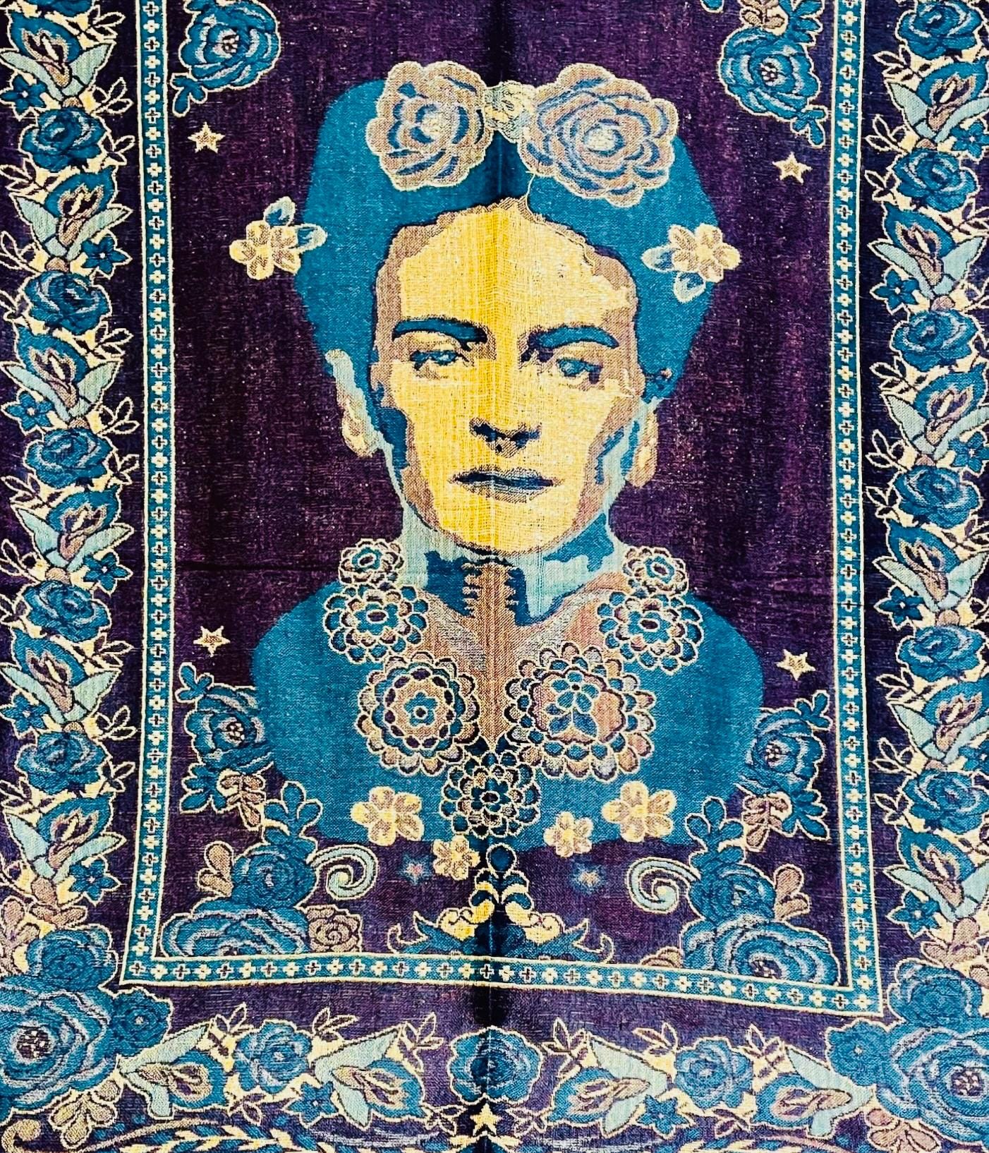 Artesenal Mexican Frida Kahlo Shawl Wrap Reboso Pashima Artesanal Mexicano de Frida Kahlo