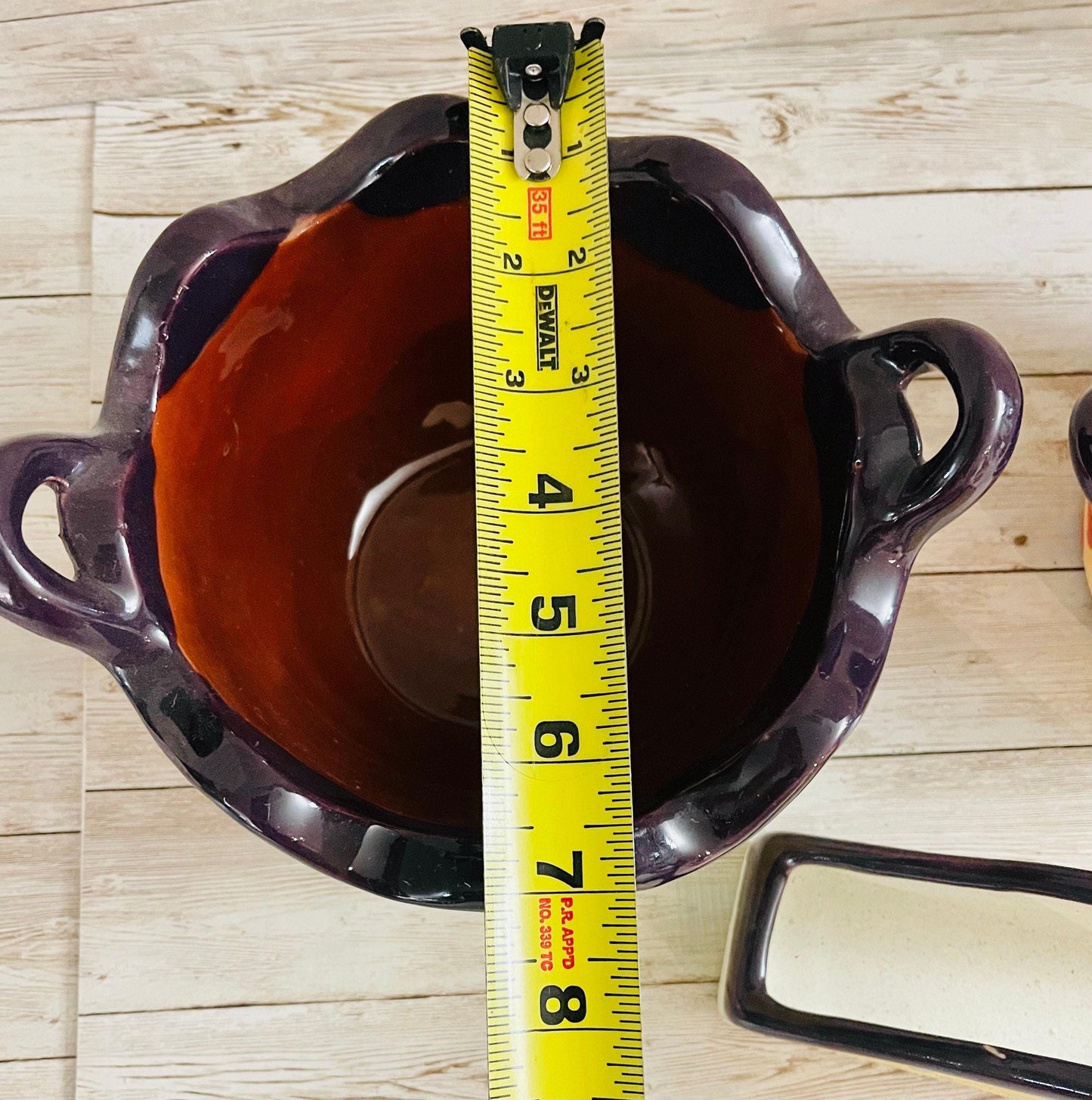 Terra Cota 3 Piece Mexican Set Napkin Holder Salsa & Dish Bowl Servilletero Tazon y Salsero de Barro