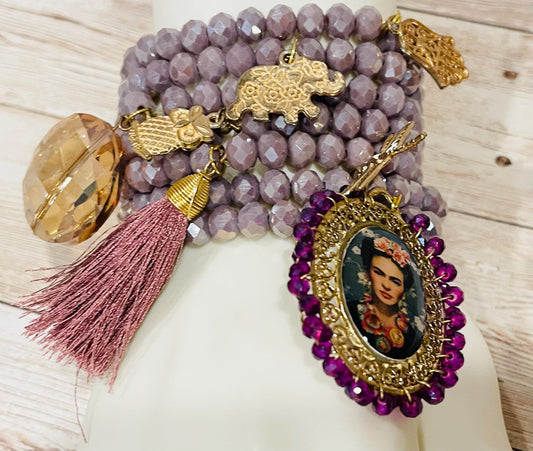 Handmade Mexican Frida Kahlo Artesanal Bracelets Set of 7 Beaded Bracelets Semanario Artesanal Mexicano de Frida Kahlo 7 Pulseras