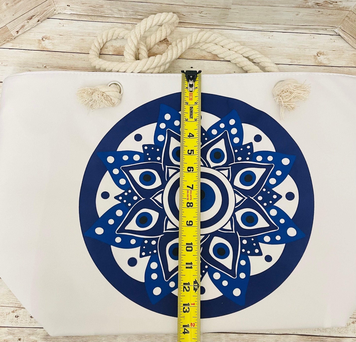 Hamsa Evil Eye Hand Canvas Tote Bolsa Mexicana Artesenal Hamsa Mal De Ojo