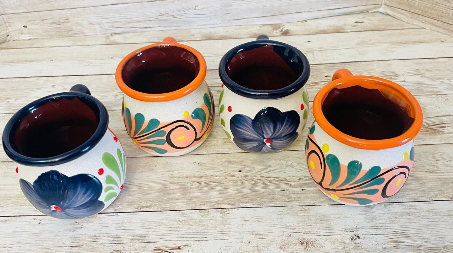 Mexican Pottery Cups Tazas de Barro Mexicanas
