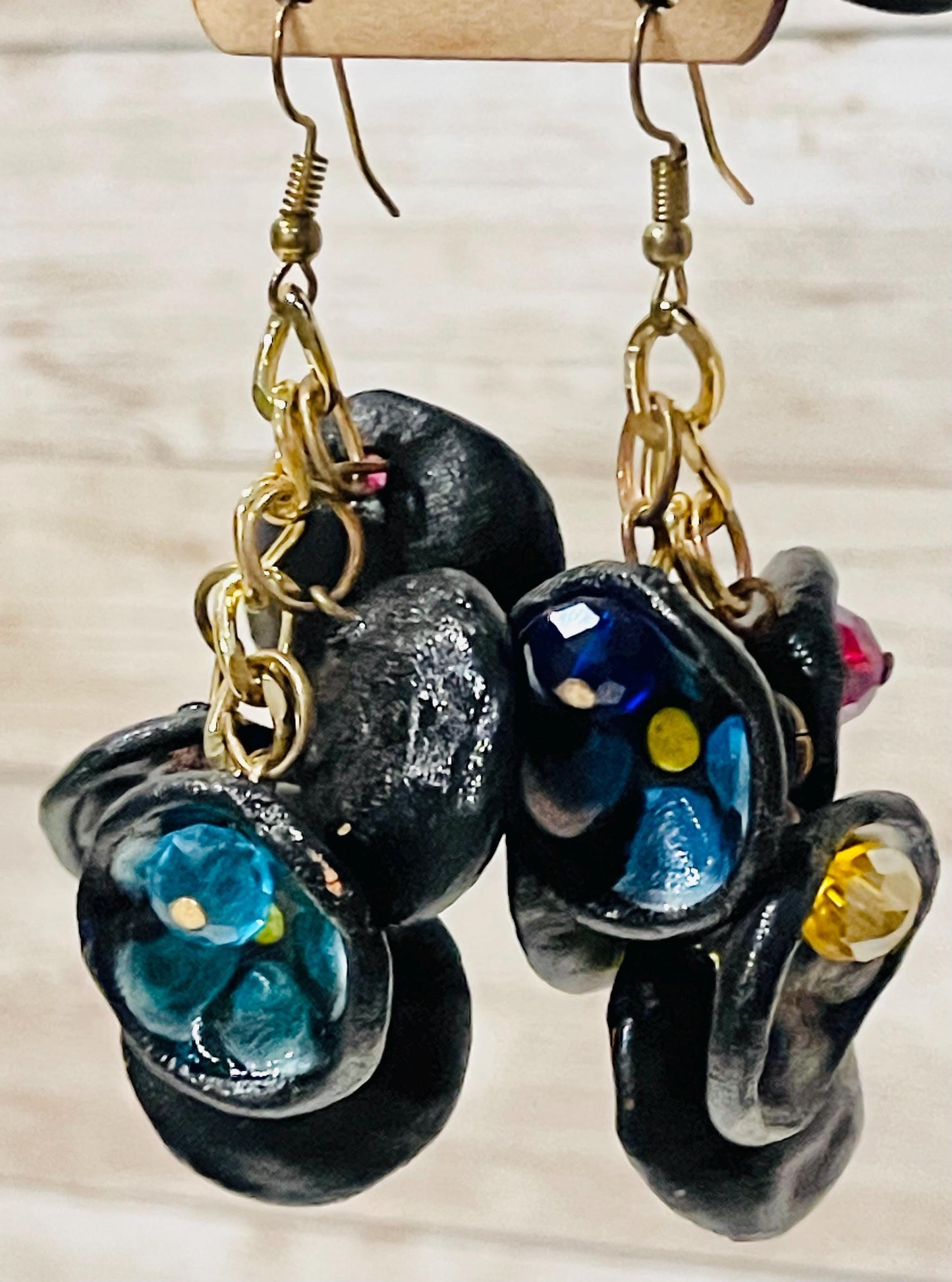 Mexican Artesanal Mini Clay Plate Earrings Aretes Artesanales Mexicanos de Platitos de Barro