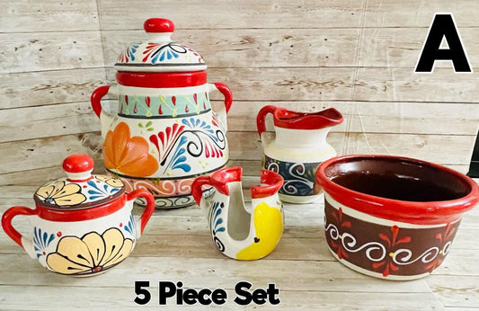 Terra Cota Mexican Clay Pots & Bowls Sets Ollas y Platos de Barro Engove en Sets