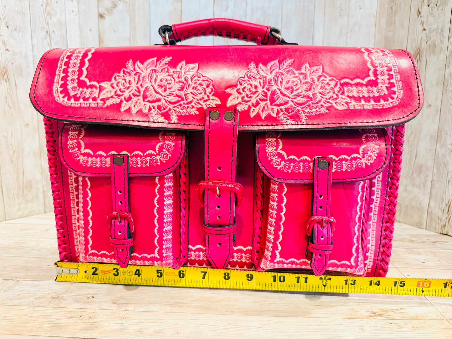 Unisex Leather Handmade Portfolio Leather Business Briefcase Mexican Artesanal Satchel Portafolio Artesanal de Piel de Cuero Amartillado