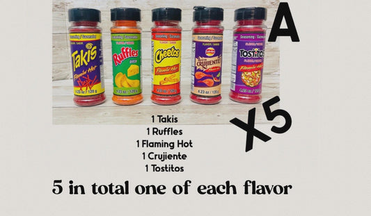 Takis Fuego Flamming Hot Cheetos Tostitos & Crujiente Seasoning Chilli Powder Polvo Chilito Takis Fuego, Flamming Hot, Cheetos Tostitos