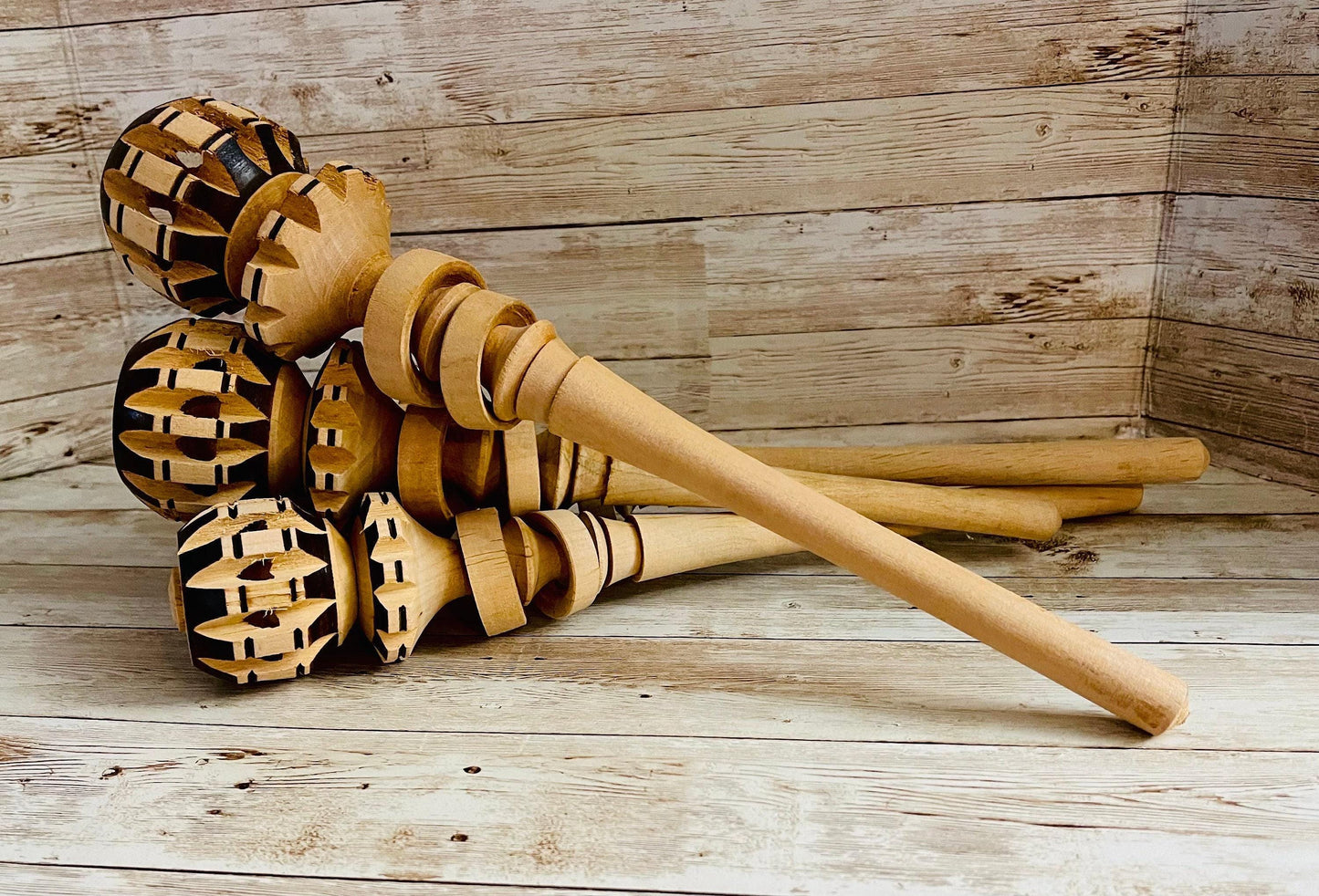 Mexican Wood Molinillo for Hot Chocolate Stirrer Molinillo Mexicano De Madera