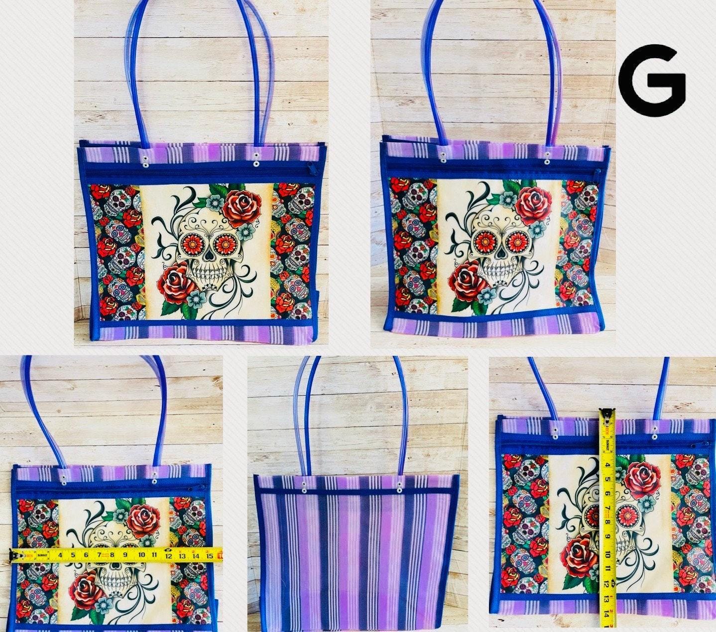 Day of the Dead Reuseable Mesh Mercado Bags Bolsas de Maya de Dia De Muertos Catrinas