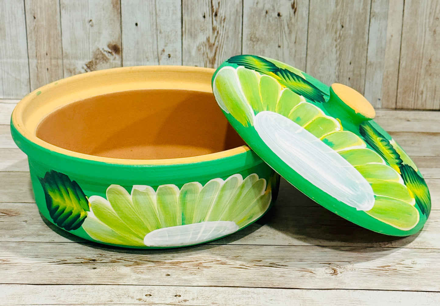 Tortillero oh Cazuela de Barro Mexicano Mexican Terra Cota Tortilla Warmer or Casserole