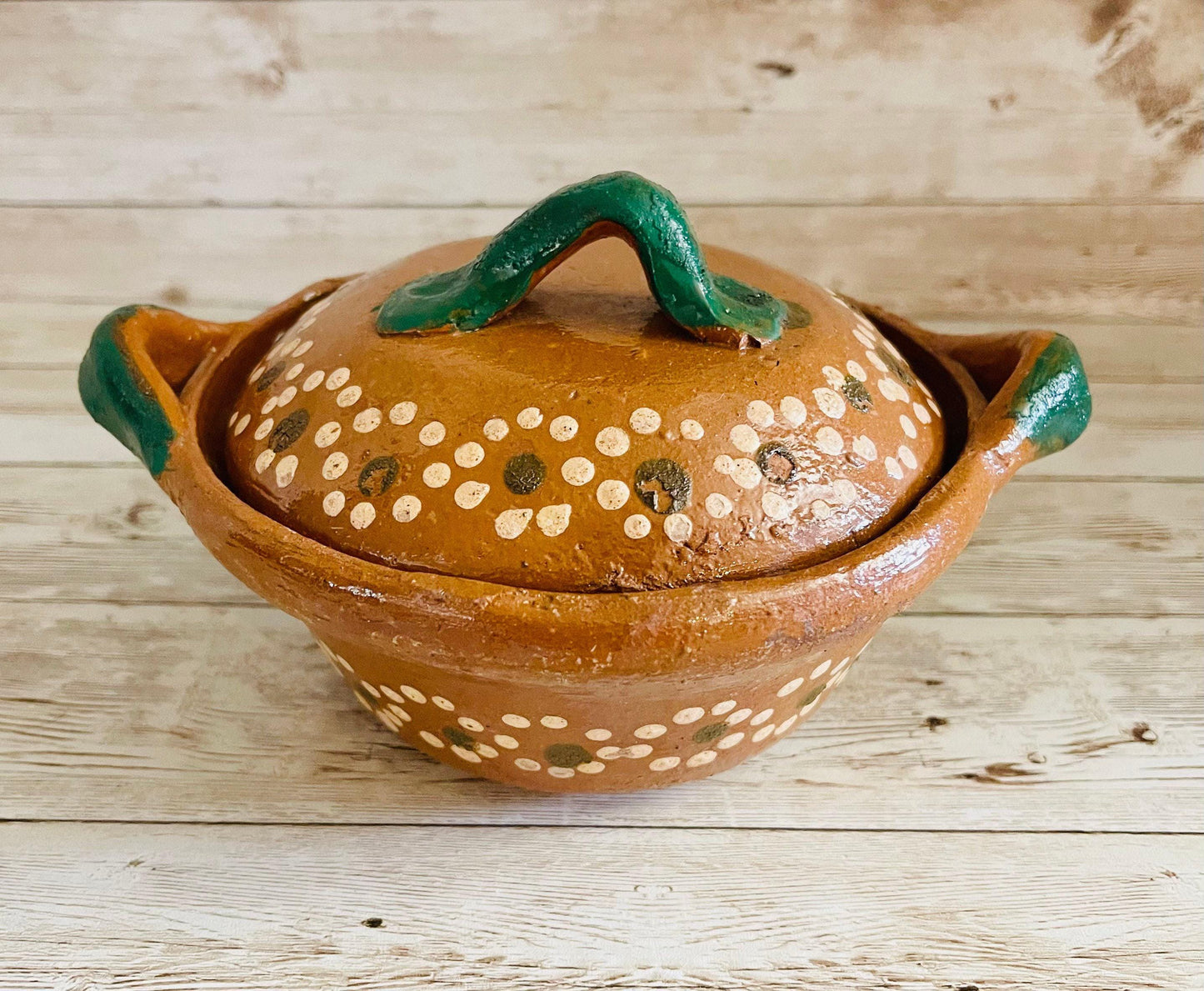 Mexican Casseroles Cazuelas de Barro con Tapa y Cucharas