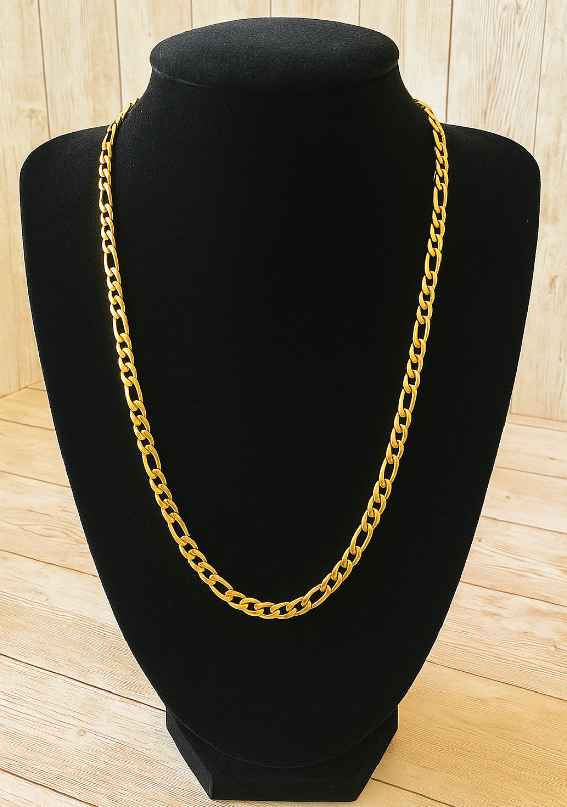 Stainless Steel Gold Tone Necklace Cadena Acero Inoxidable Tono Oro