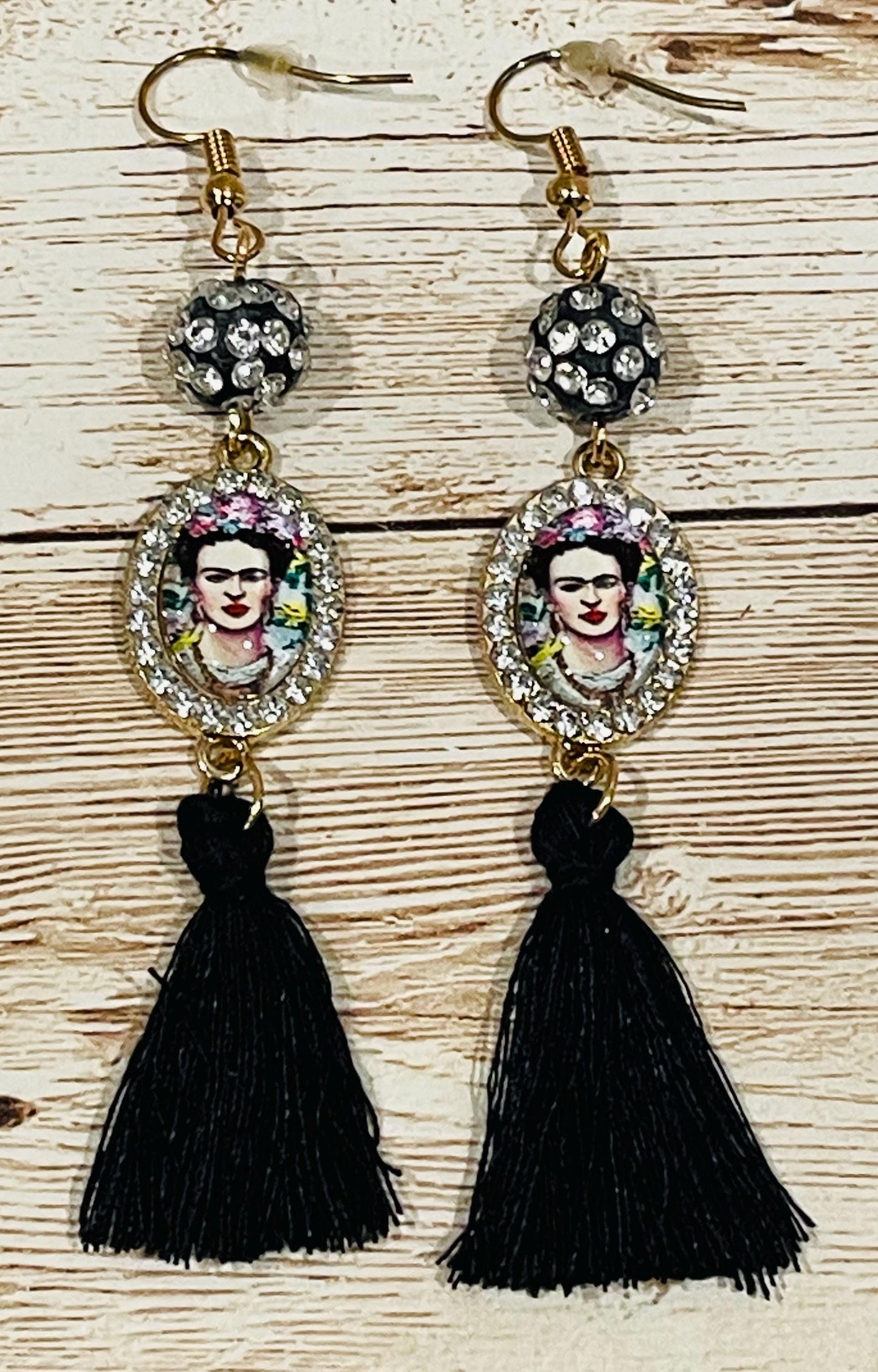 Frida Kahlo Drop Dangle Earrings Aretes de Frida Kahlo