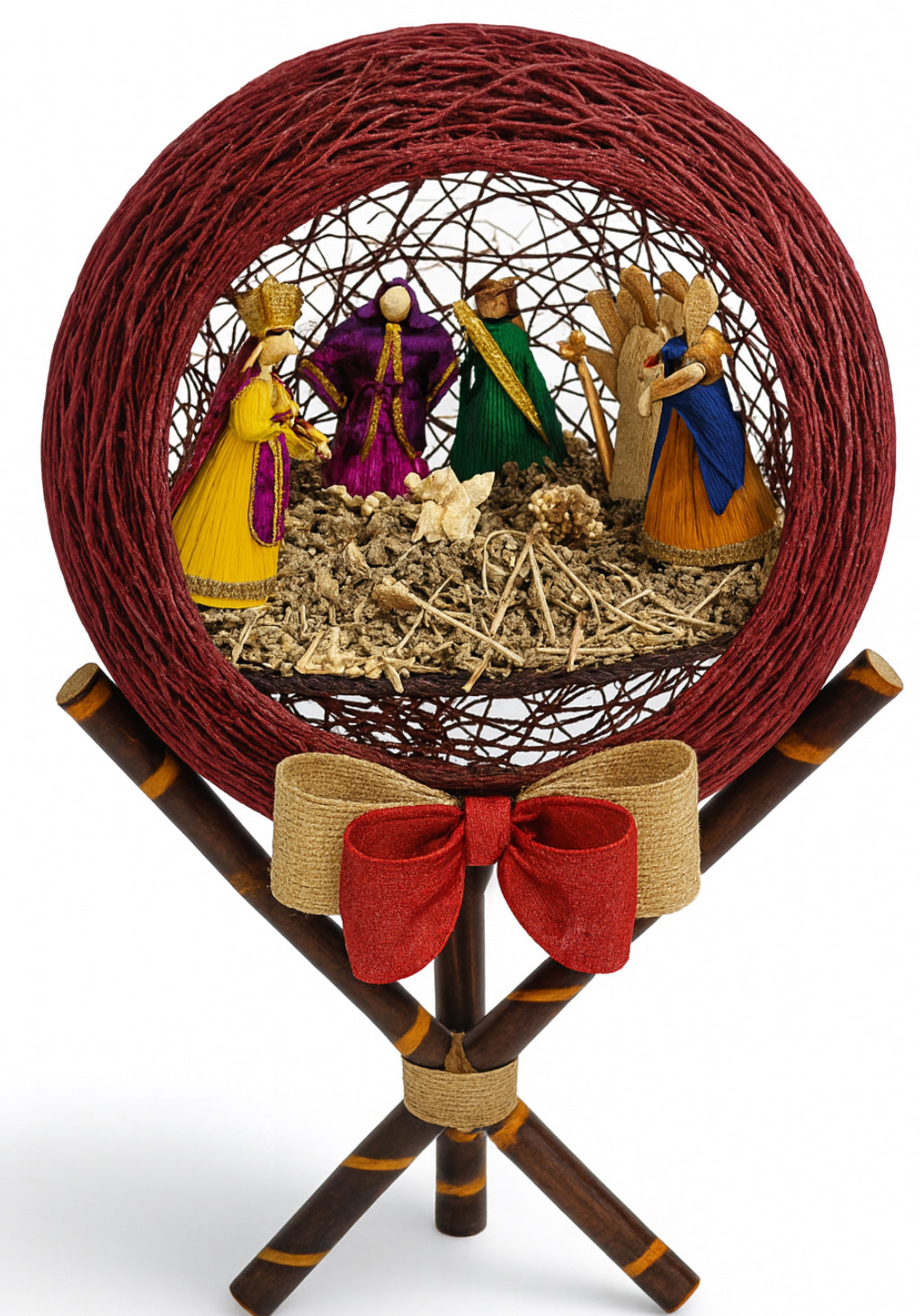 Corn Husk Nativity Set Nacimiento Navideño de Hoja de Maiz