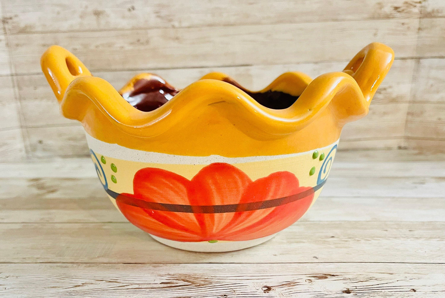Terra Cota Mexican Spup Clay Bowls Platos de Barro Pozoleros