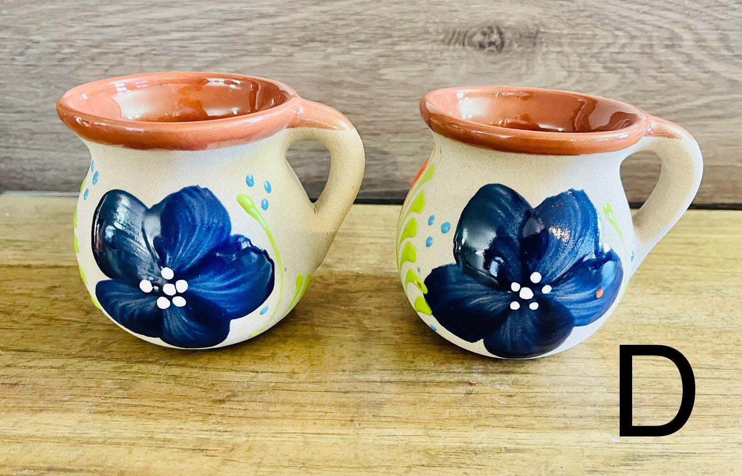Mexican Pottery Cups Tazas de Barro Mexicanas