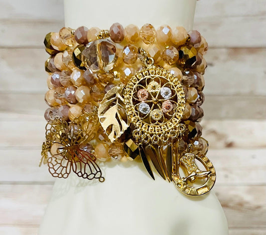 Handmade Mexican Artesanal Bracelets Set of 7 Beaded Bracelets Semanario Artesanal Mexicano 7 Pulseras