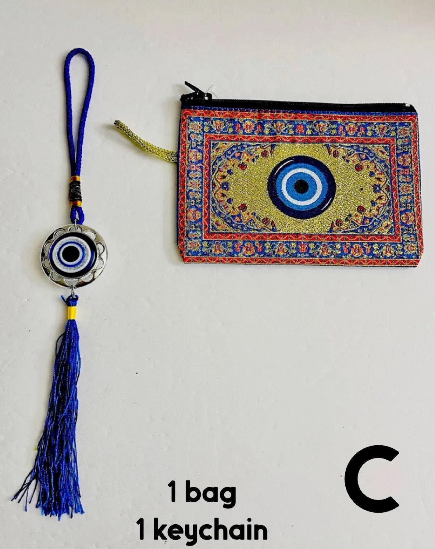 Evil Eye Protect Charm Hamsa Hand Keychain Bag & Bracelet Pulseras de Mal de Ojo