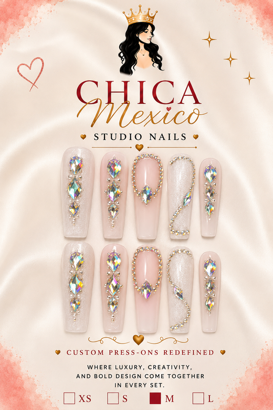 Aurora Crystal Nude Luxe Press-On Nails