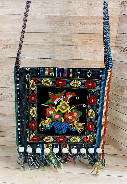 Mexican Artesanal Knitted Bag Bolsa Artesanal Tejida Mexicana