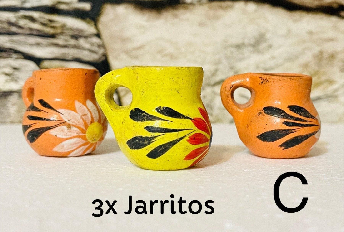 Mini Cantaritos for Tequila Shots or Hot Tea Mini Tequileros Mexicanos