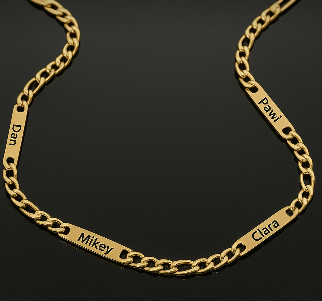 Personalized Stainless Steel Multi Name Necklace