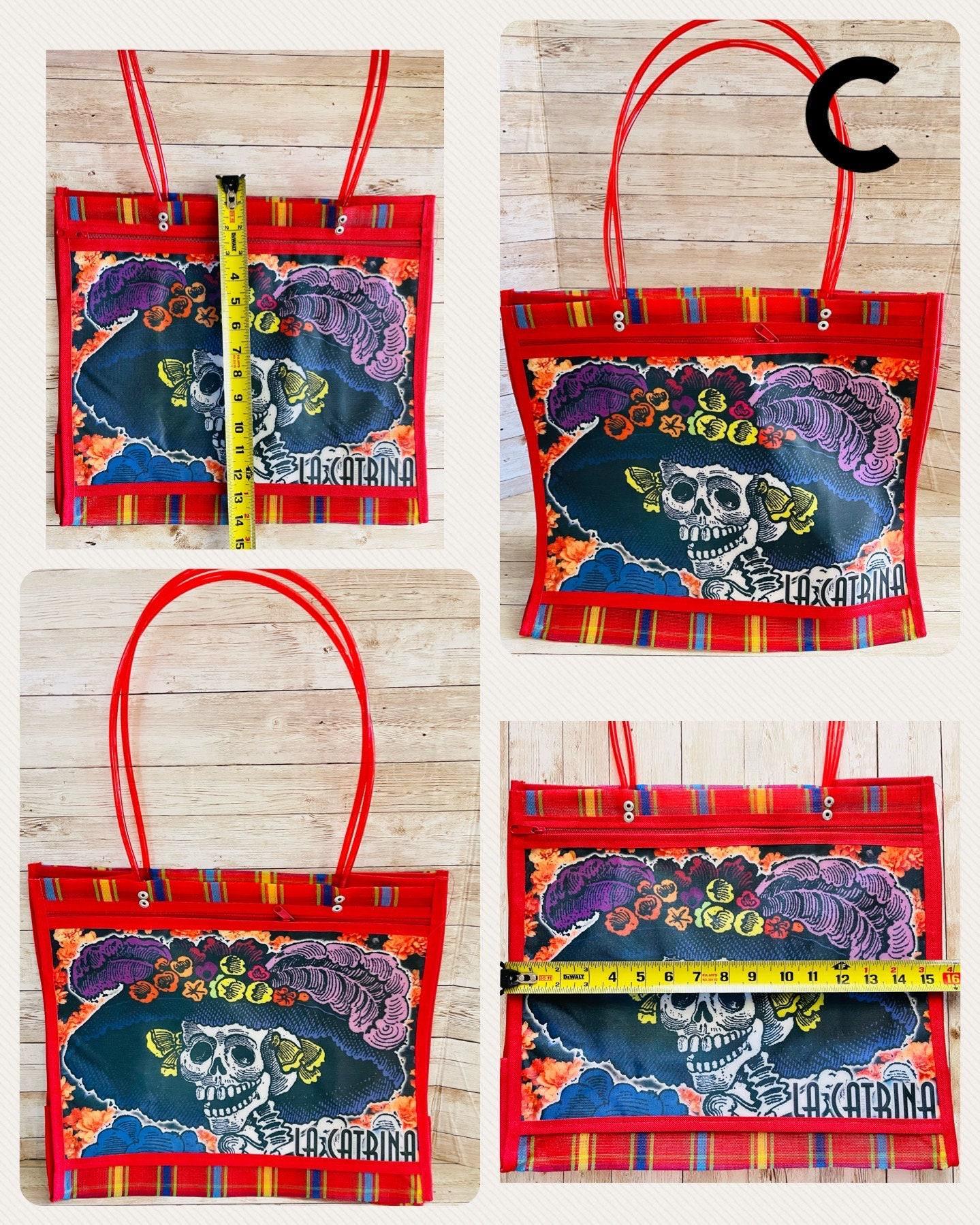 Day of the Dead Reuseable Mesh Mercado Bags Bolsas de Maya de Dia De Muertos Catrinas