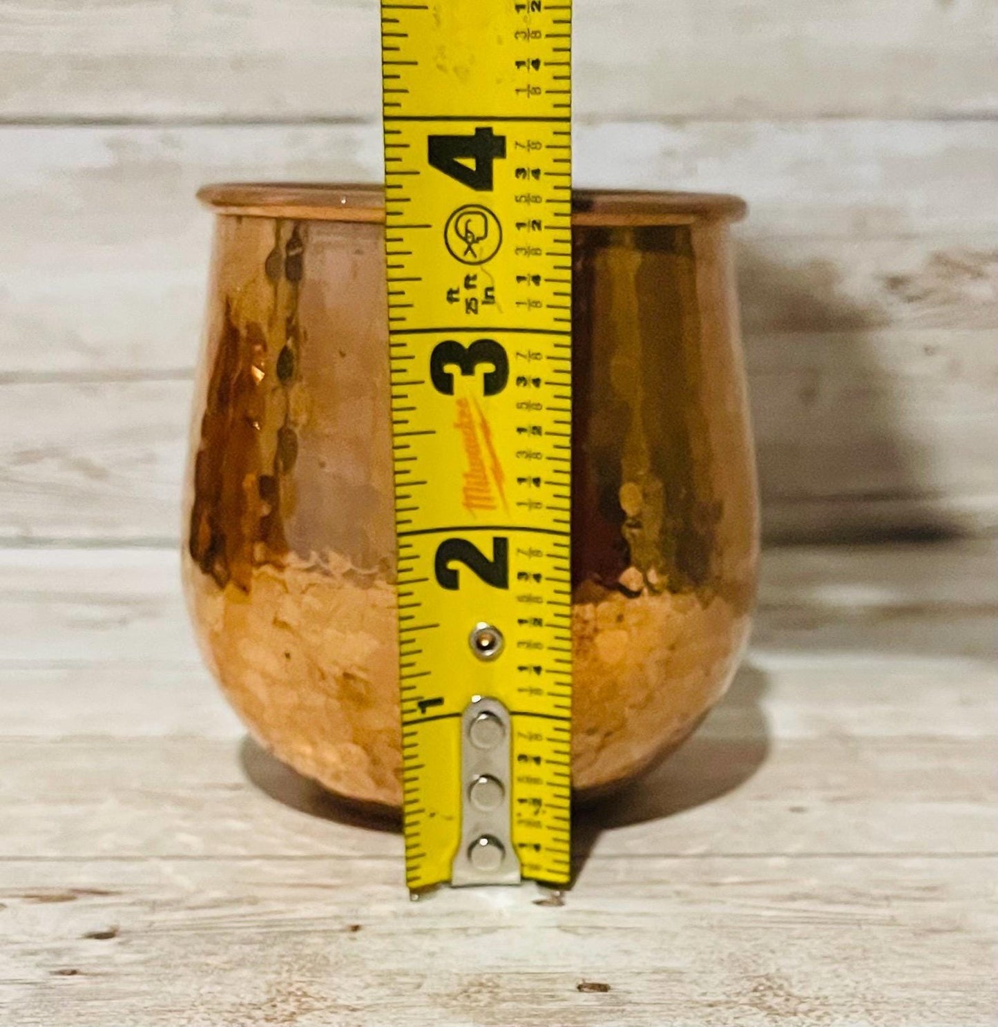 4x Mexican Copper Cups 4 Vasos de Cobre Mexicano