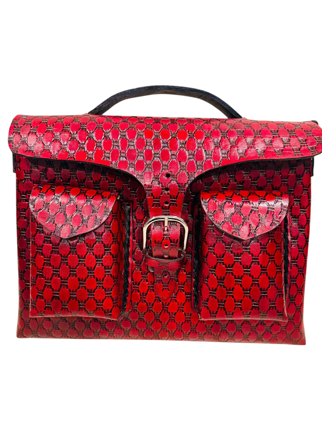 Unisex Leather Handmade Portfolio Leather Business Briefcase Mexican Artesanal Satchel Portafolio Artesanal de Piel de Cuero Amartillado