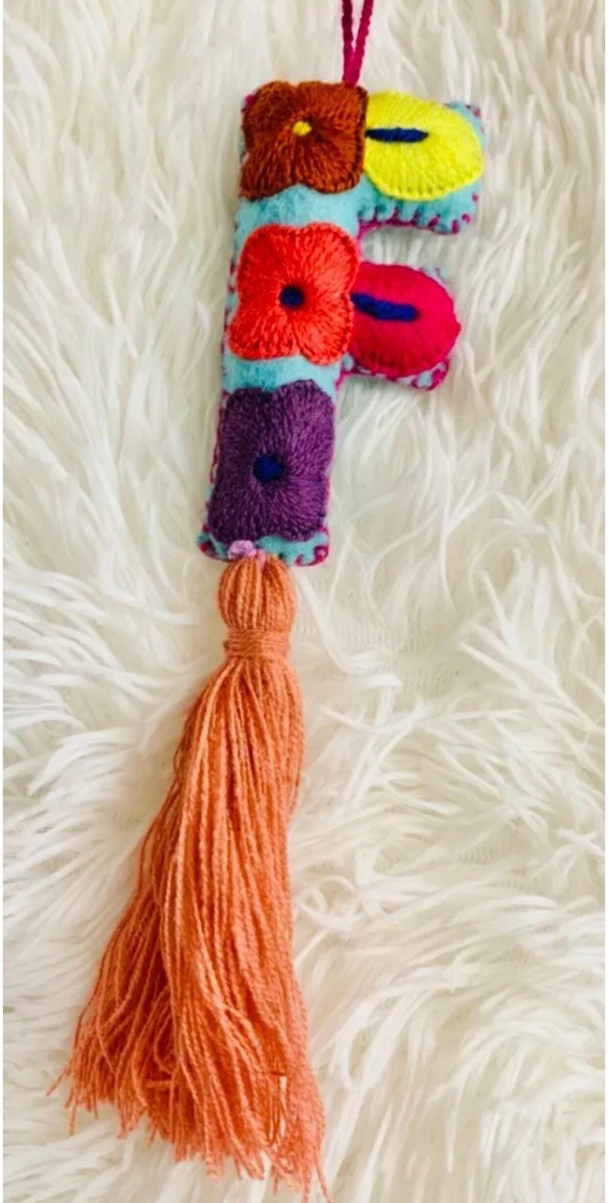 Handmade Alphabet Felt Letters Pompoms Ornaments Tassel Accessories Letras Decorativas