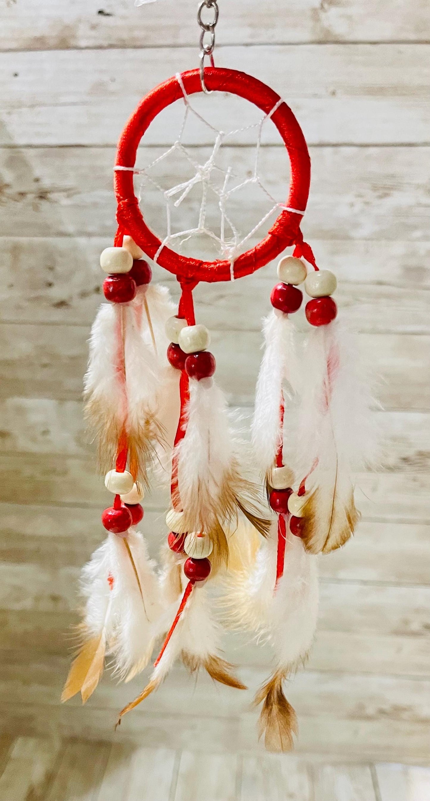 Dreamcatcher with Feathers for Car Visors Wall Hanging Decorations Atrapasueños con Plumas para Carros Decoraciones