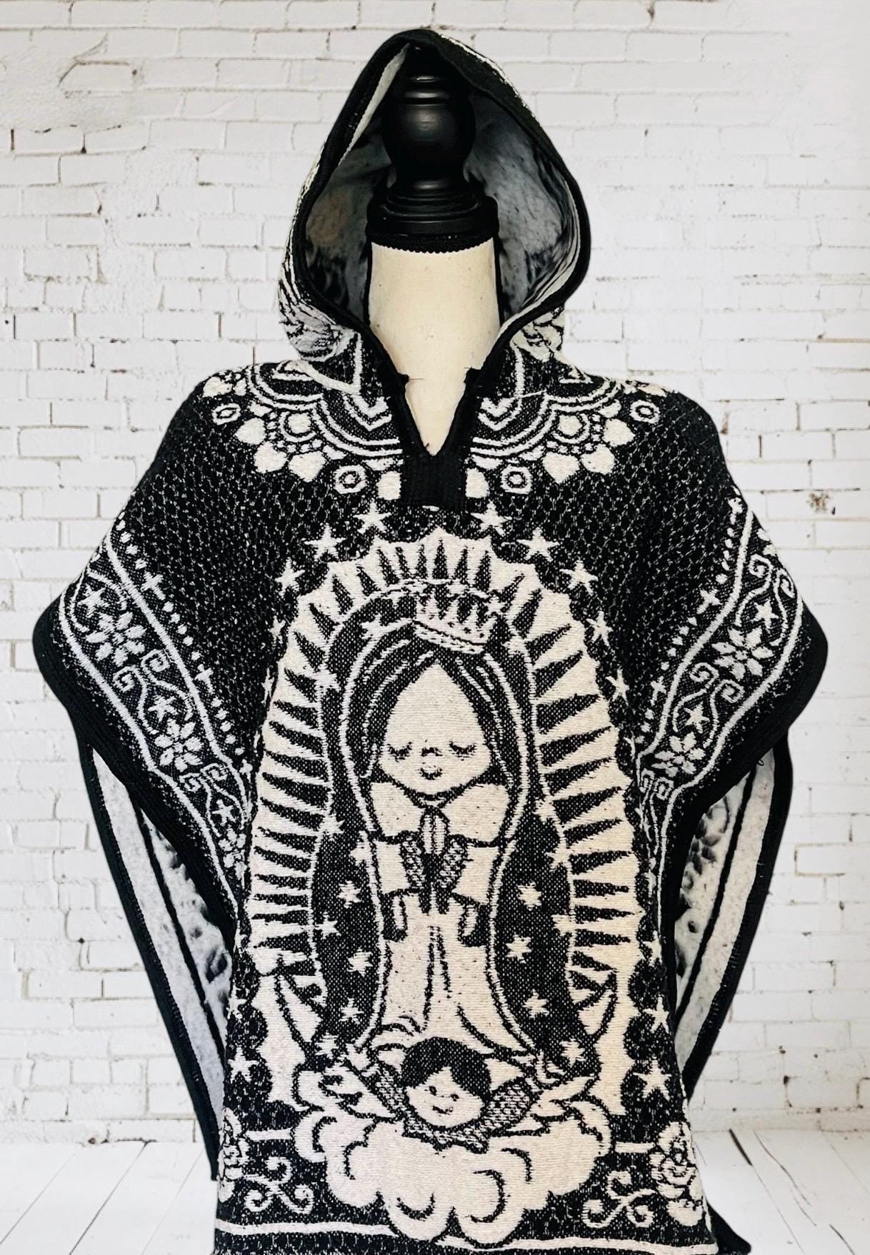 Virgin Mary Mexican Poncho Kids Size Poncho Gavan de la Virgencita Maria de niño/a