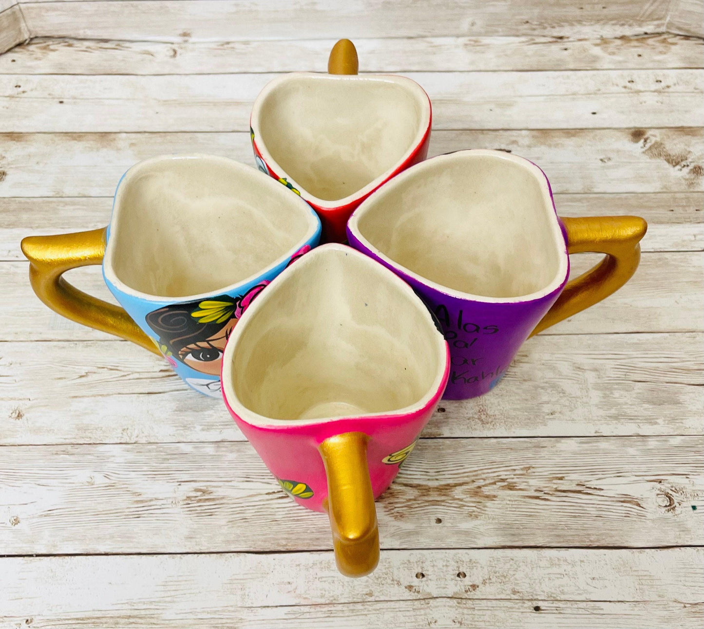 Frida Kahlo Ceramic Heart Mug Cups Tazas De Ceramica De Corazon Frida Kahlo