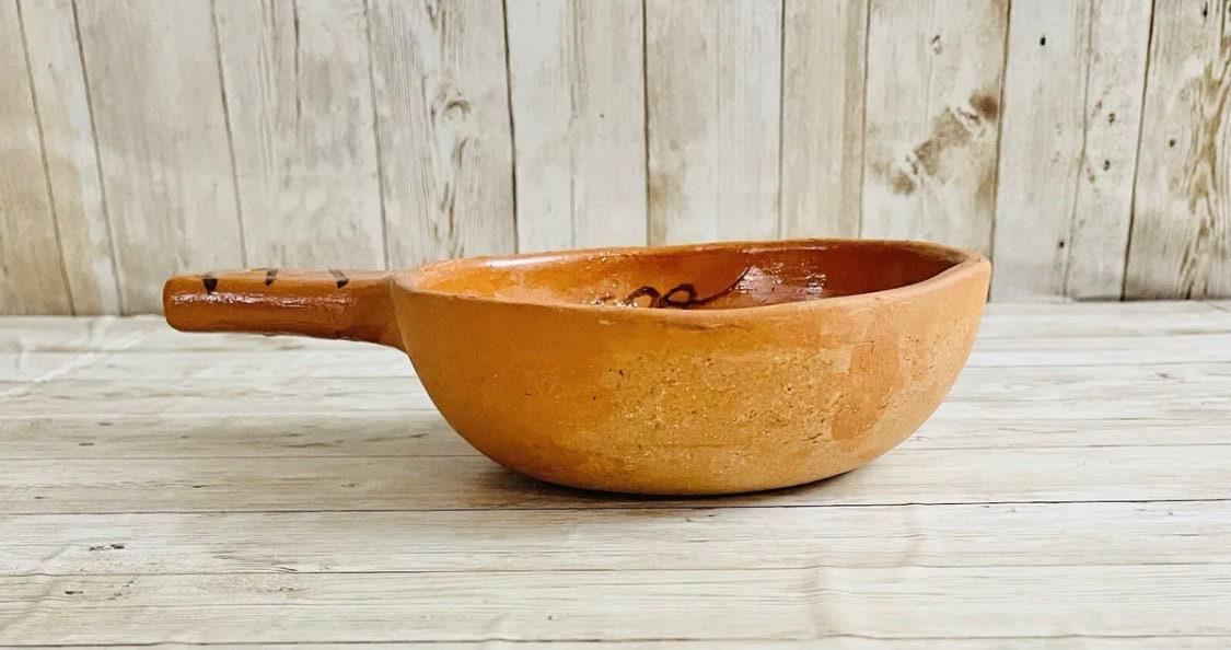 Sarten de Barro Mexicano Perfecto Para Queso Flameado Terracotta Cooking Pot