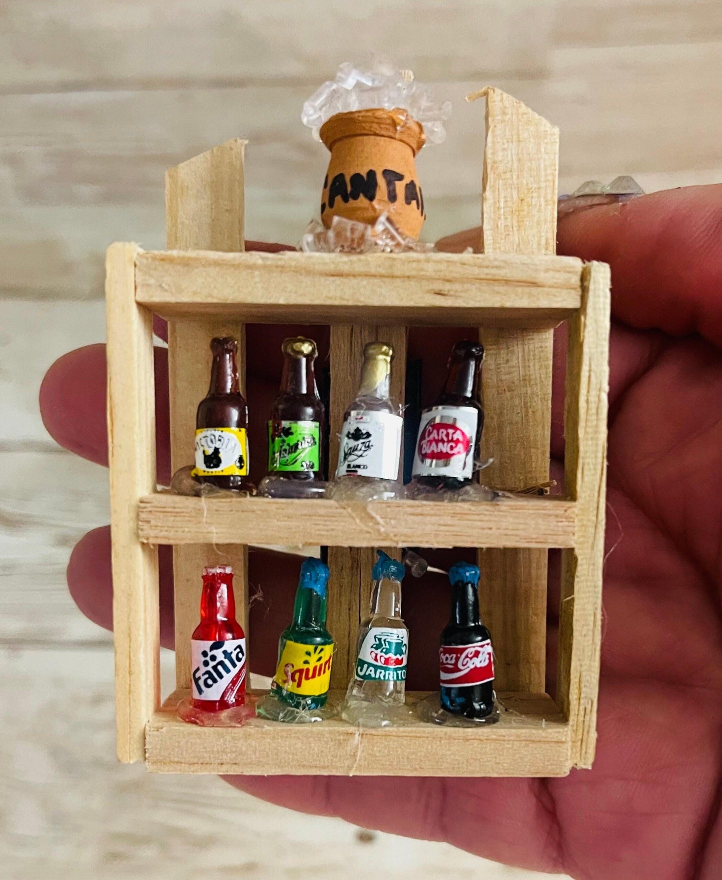 2x Mexican Kitchen Magnet Trasterito with Miniature Accessories 2 Trasteritos de Cocina con Accesorios en Miniatura y Iman