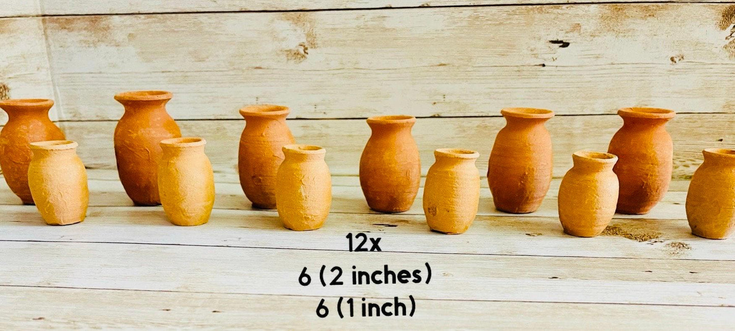 12x Mini Cantaritos for Tequila Shots or Hot Tea Mini Tequileros Mexicanos 2 Sizes