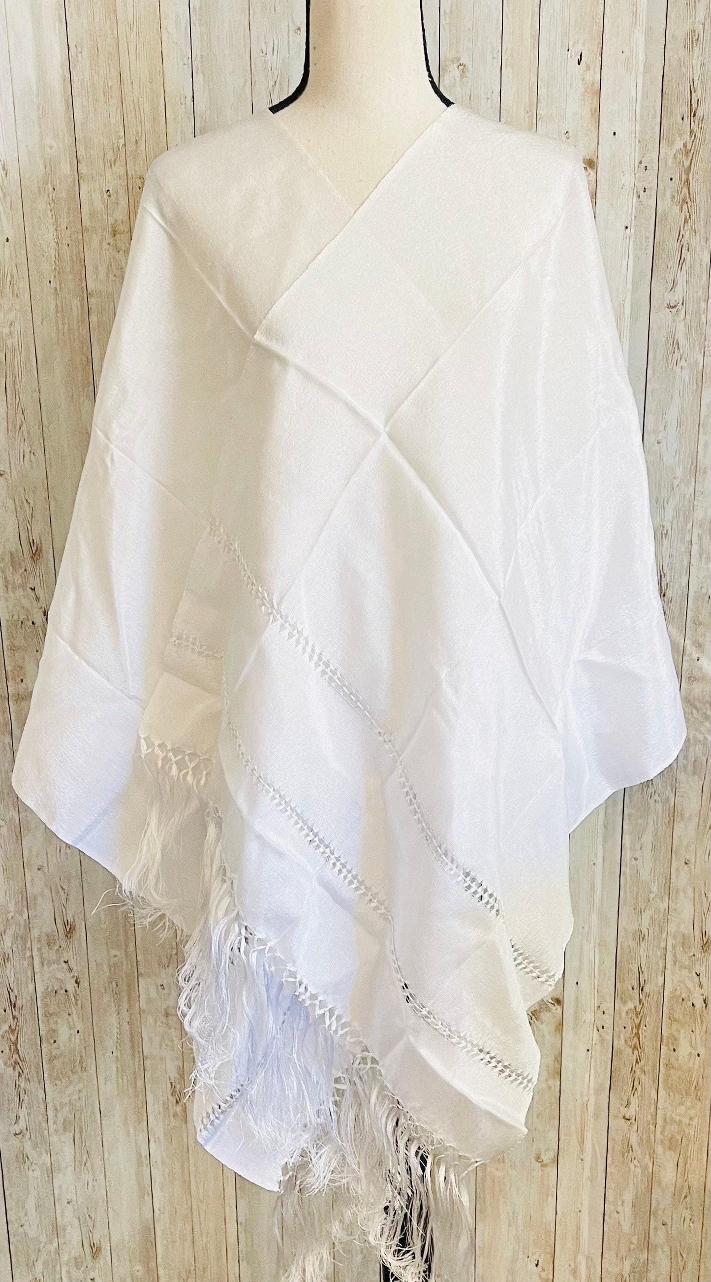 Authentic Mexican Silk Wrap Shawl Reboso Mexicano De Artiseda