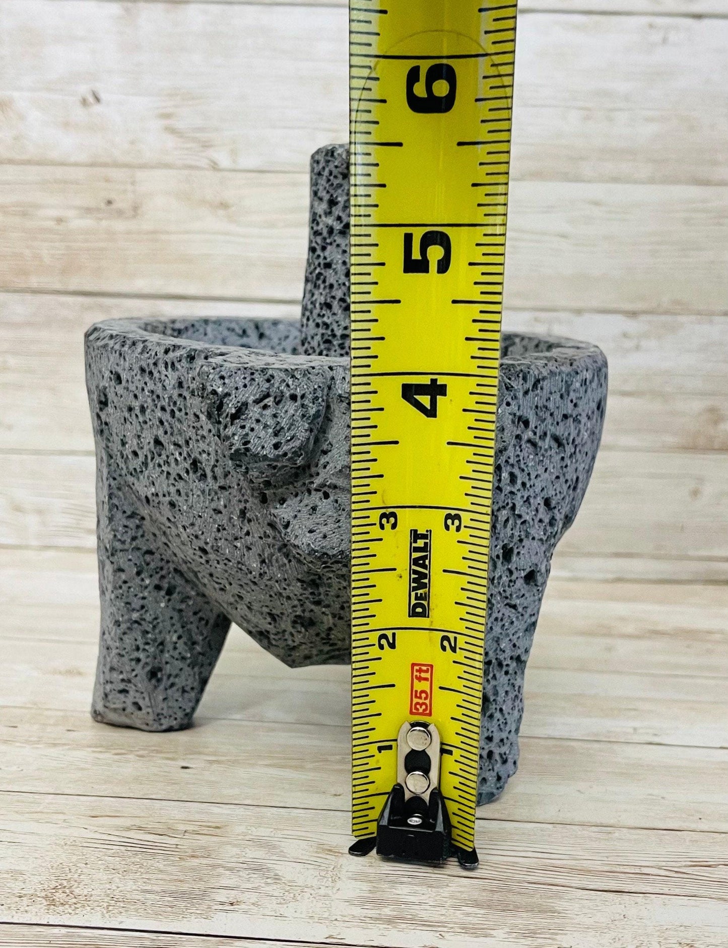 Molcajete/Tejolote Authentic Mexican Mortar & Pestle Made From Lava Rock “Pig”
