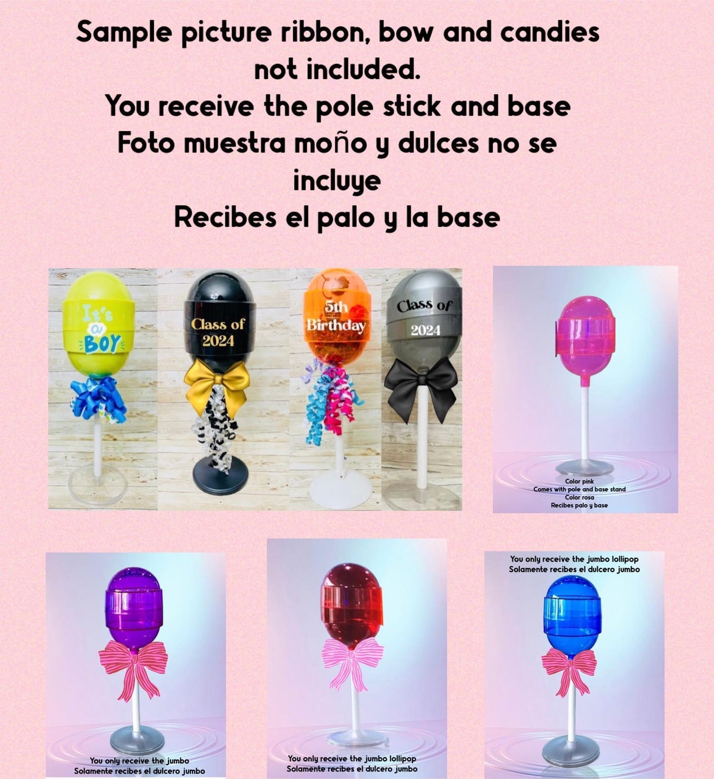 Dulcero Tootsie Roll Para Dulces Graduaciones Centro de Mesa Tootsie Roll Lollipop for Candies Centerpieces Please look at Picture for Size