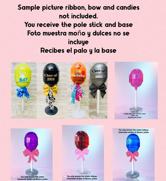Dulcero Tootsie Roll Para Dulces Graduaciones Centro de Mesa Tootsie Roll Lollipop for Candies Centerpieces Please look at Picture for Size