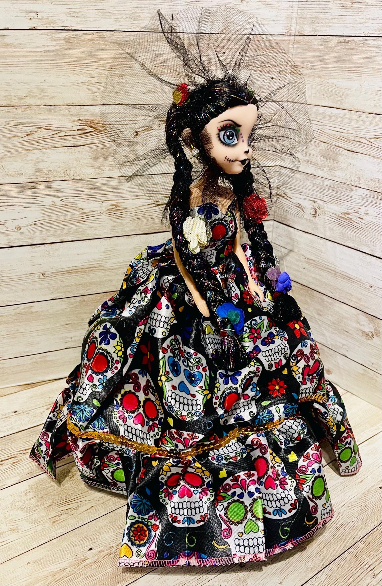 Day of the Dead Frida Kahlo Catrina Doll Catrina de Frida Kahlo Dia de Muertos