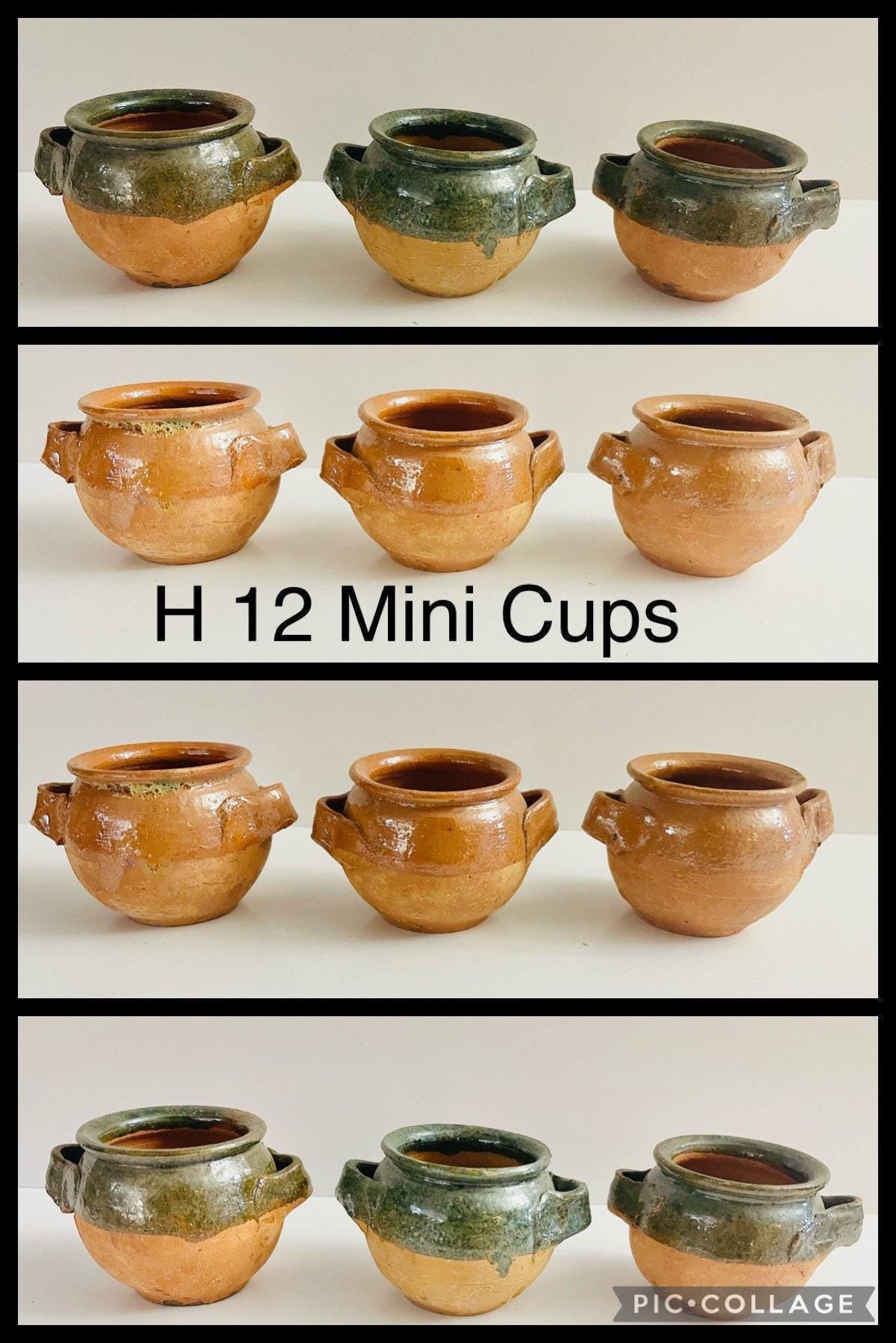 Mini Cantaritos for Tequila Shots or Hot Tea Mini Tequileros Mexicanos