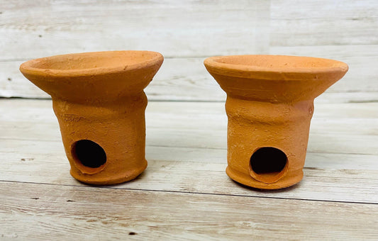 Anafre de Barro Mexicano Chico Small Mexican Clay Incense Burner Day of the Dead Dia de Muertos