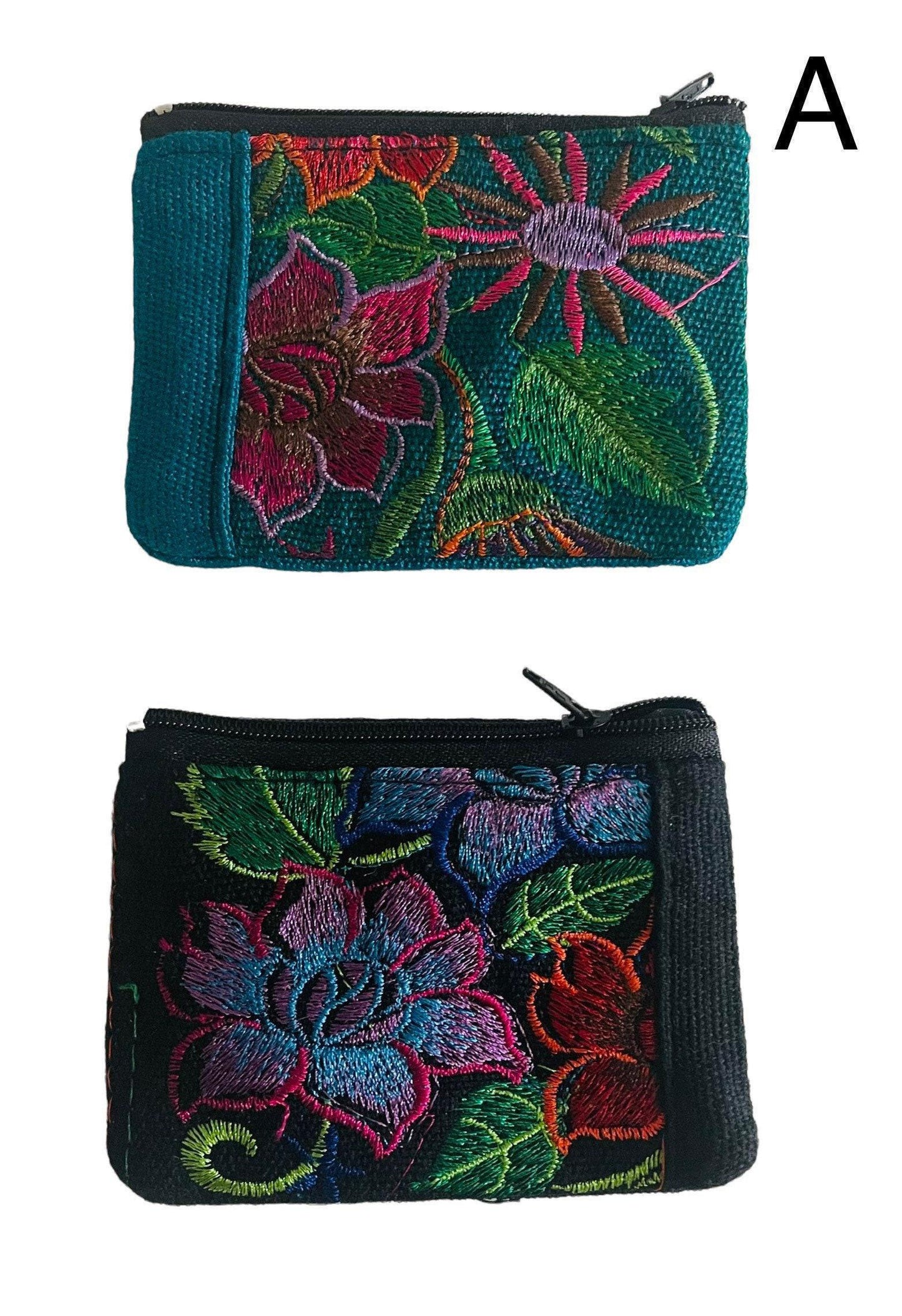 Mexican Embroidered Coin Purses 3x4 inches