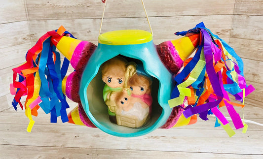 Mexican Piñata Nativity Set  Nacimiento Navideño Mexicano en Piñata