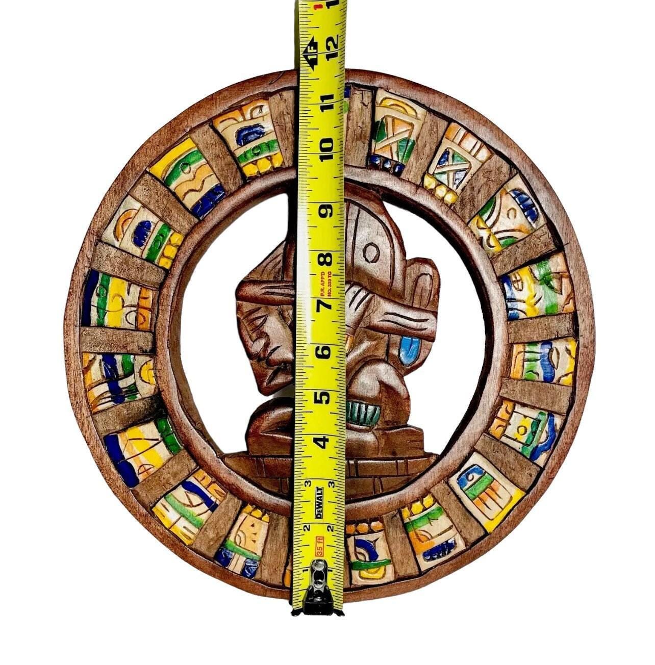 Wood Aztec Calendar Mexican Wall Art Artesanias Mexicanas Calendario Azteca De Madera