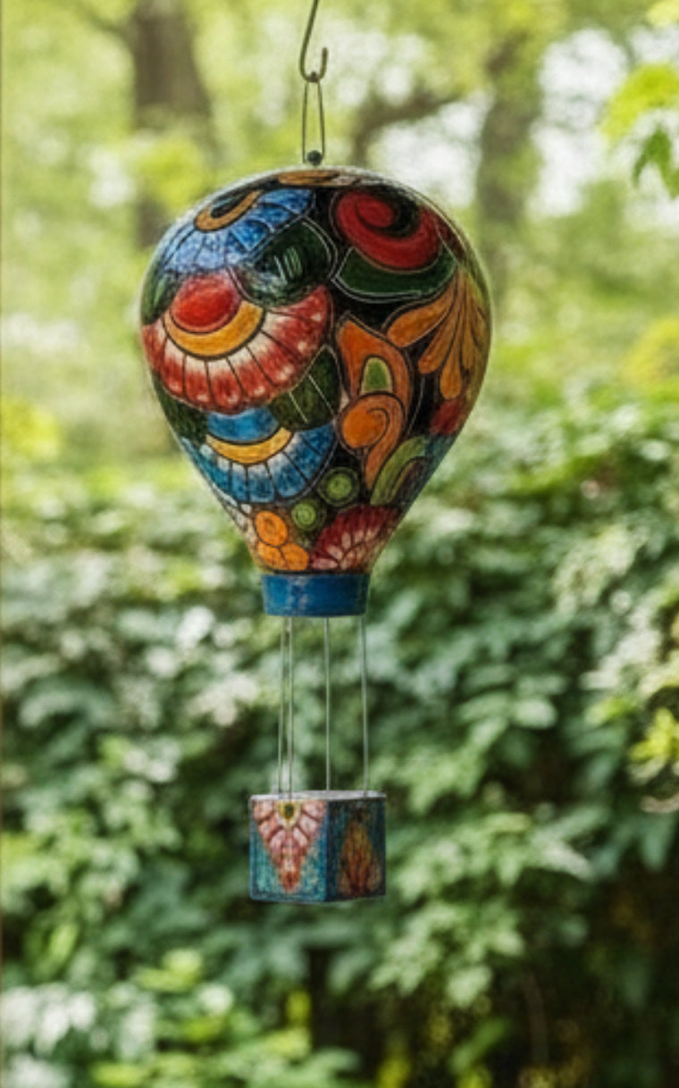 Mexican Talavera Hot Air Ballon Ceramic Hanging Decor Globo Aerostático Mexicano de Talavera Globo de Aire